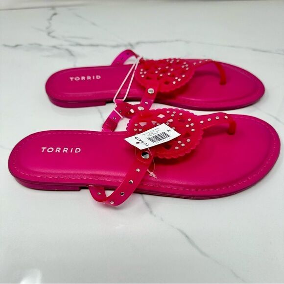 Torrid Lucite Strappy Sandals- Size 8WW - Picture 3 of 11